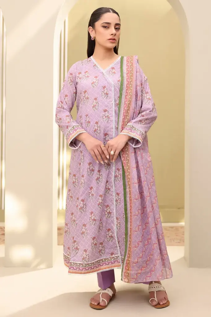 AJJH-02 EMBROIDERED RAW SILK 3 PCS