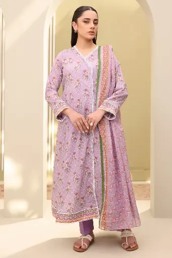 AJJH-02 EMBROIDERED RAW SILK 3 PCS